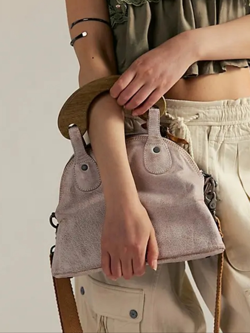 Free People We The Free Baby Willow Tote Bag *FLAWED* Festival Boho Cowgirl - Picture 15 of 16